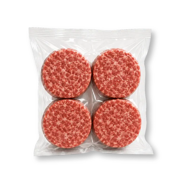 Frozen Beef Patty: Juicy, seasoned signature beef patties. Junior 3.5" (~3 oz each).
