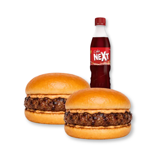 Junior Beefers: 2 Junior Signature Beef Burgers + 300ml Soft Drink